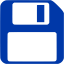 royal azure blue save icon