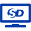 royal azure blue sdtv icon