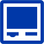 royal azure blue self service kiosk icon