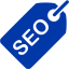 royal azure blue seo tag icon