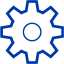 royal azure blue settings icon