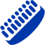 royal azure blue shoe brush icon