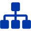 royal azure blue sitemap icon