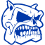 royal azure blue skull 33 icon