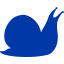 royal azure blue snail icon