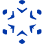 royal azure blue snowflake 21 icon