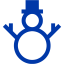 royal azure blue snowman icon