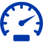 royal azure blue speedometer icon