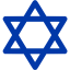 royal azure blue star of david icon