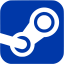 royal azure blue steam icon