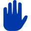 royal azure blue stop 3 icon