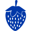 royal azure blue strawberry icon