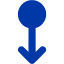 royal azure blue swipe down 3 icon