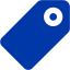 royal azure blue tag 5 icon