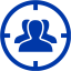 royal azure blue target audience icon