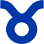 royal azure blue taurus icon