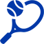 royal azure blue tennis icon