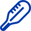 royal azure blue thermometer icon