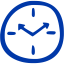 royal azure blue time 6 icon