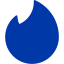 royal azure blue tinder icon