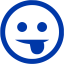 royal azure blue tongue icon