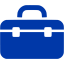 royal azure blue tool box icon