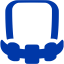 royal azure blue webbing icon