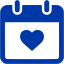 royal azure blue wedding day icon