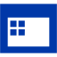 royal azure blue window apps icon