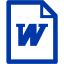 royal azure blue word 2 icon