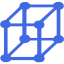 royal blue 3d view icon