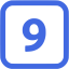 royal blue 9 icon