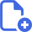 royal blue add file icon