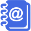 royal blue address book icon