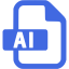 royal blue adobe ai 2 icon