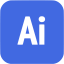 royal blue adobe ai icon