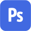 royal blue adobe ps icon