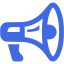 royal blue advertising icon