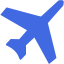 royal blue airplane 3 icon