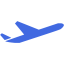 royal blue airplane 57 icon