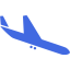 royal blue airplane 9 icon