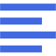 royal blue align left 4 icon