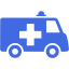 royal blue ambulance icon