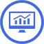 royal blue analytics 3 icon