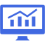 royal blue analytics icon