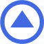 royal blue arrow 159 icon