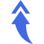 royal blue arrow 179 icon