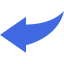 royal blue arrow 84 icon