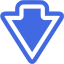 royal blue arrow down icon