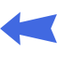 royal blue arrow left 4 icon